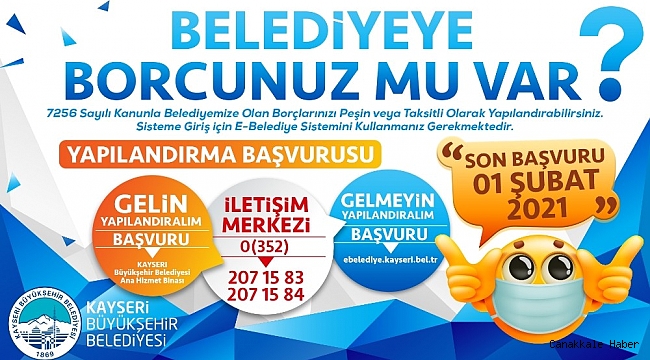 Büyükşehir'in 'borç yapılandırma' fırsatı 1 Şubat'a uzatıldı