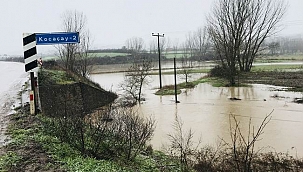Çan Kocabaş çayı taştı, tarlalar sular altında