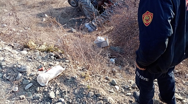 Devrilen traktörün altında kalan itfaiye eri hayatını kaybetti