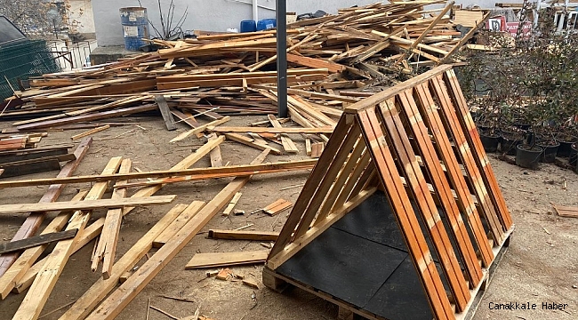 Eğil Belediyesinden alkışlanacak hareket: Atık malzemelerden sokak hayvanları için barınak yaptılar