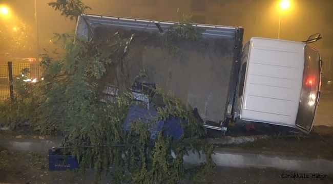 Egzozu kırılan kamyonet sürücüye kaza yaptırdı