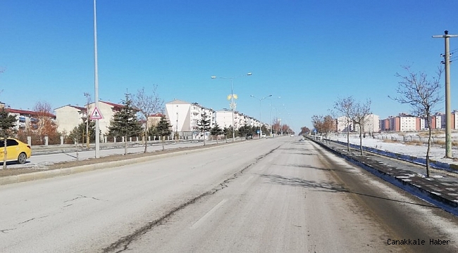 Erzurum'da yılın ilk gününde sokaklar boş kaldı