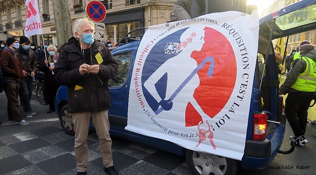 Fransa&#039;da evsizler ve kiracılar çözülmeyen lojman sorununu protesto etti