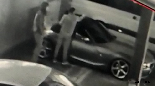Hırsızlık yapmak için lüks otomobili böyle kestiler