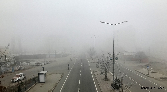 Iğdır yoğun sis altında