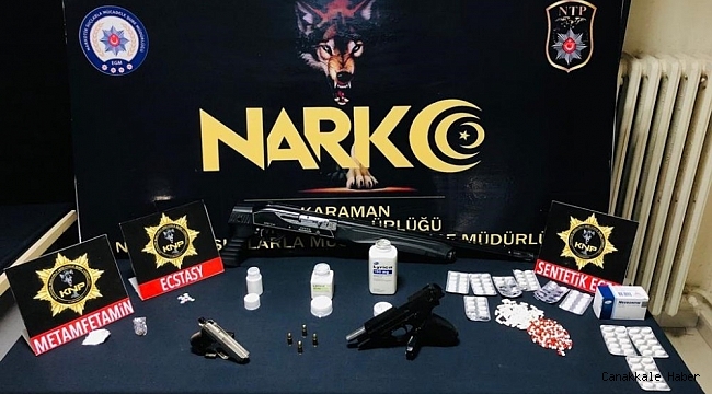 Karaman&#039;da uyuşturucu operasyonu: 2 tutuklama