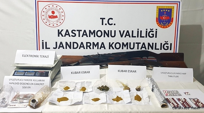 Kastamonu'da uyuşturucu ticareti yaptığı gerekçesiyle 3 kişi yakalandı