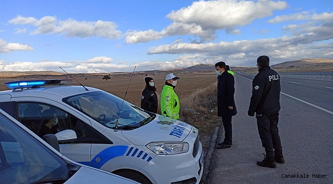 Kaymakam trafik denetimine katıldı