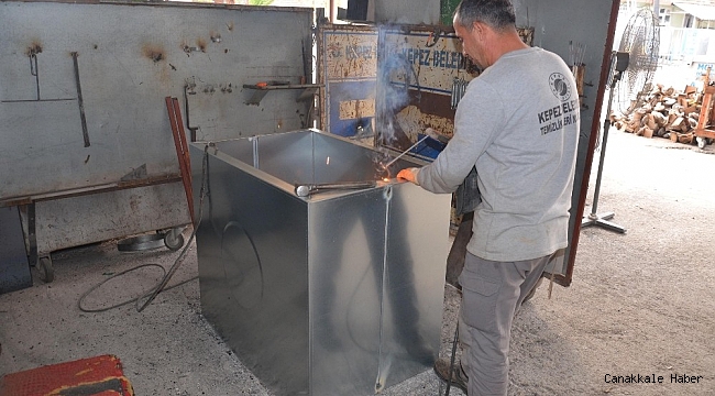 Kepez çöp konteynerlerini kendi üretiyor