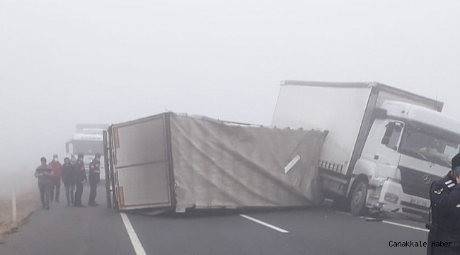 Kırıkkale'de tır devrildi: 1 yaralı