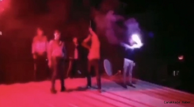 Kısıtlamada meşaleler yakıp havaya böyle ateş ettiler