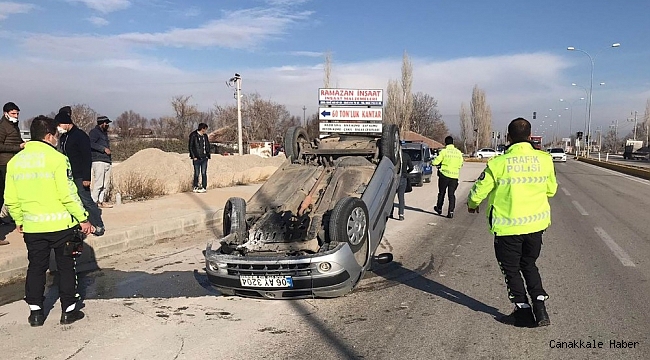 Konya'da iki otomobil çarpıştı: 1 yaralı