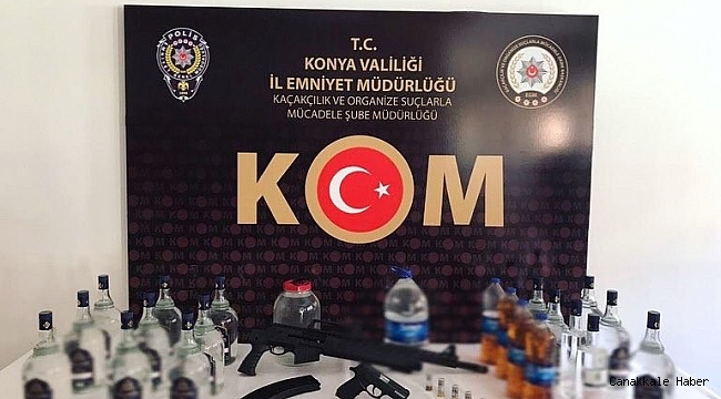 Konya&#039;da sahte alkol yakalandı
