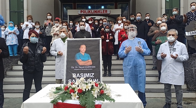 Korona virüsten hayatını kaybeden ortopedi doktoru için tören