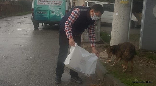 Manisa&#039;da sokak hayvanlarına mama desteği