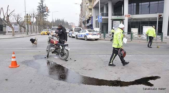 Motosiklet ile tramvayın karıştığı kazada 1 kişi yaralandı