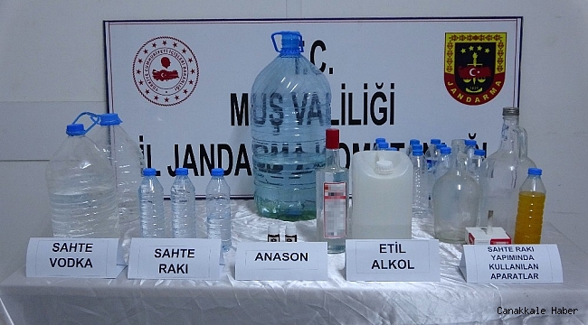 Muş'ta sahte içki ele geçirildi