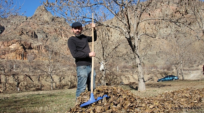 Ormanağzı köyünde bahçelerde ilkbahar temizliği yapılıyor