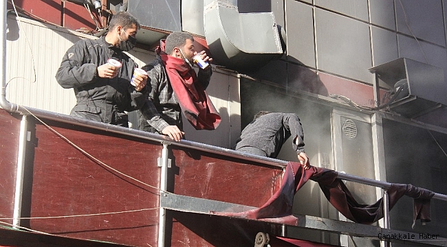 Samsun&#039;da lokantada yangın paniği