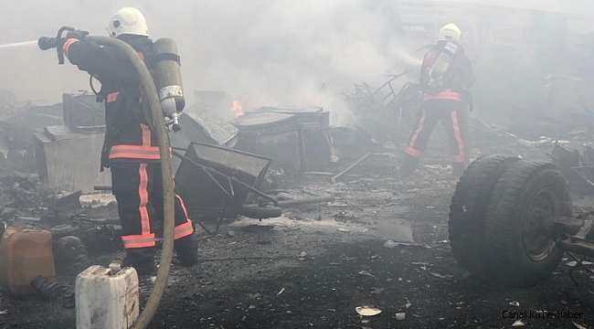 Sanayi sitesinde yangın