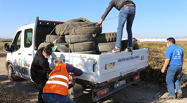 Sinek yuvası lastikler geri dönüşüme kazandırılıyor