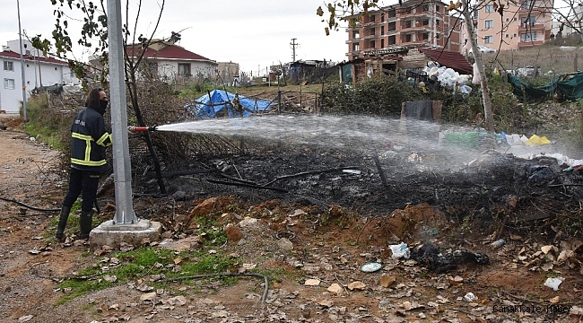 Sinop'ta çöp yangını korkuttu