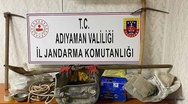 Sit alanında kaçak kazı yapan 6 şahıs gözaltına alındı
