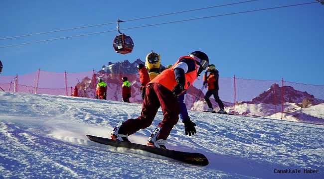 Snowboard İl Birinciliği Nefes Kesti