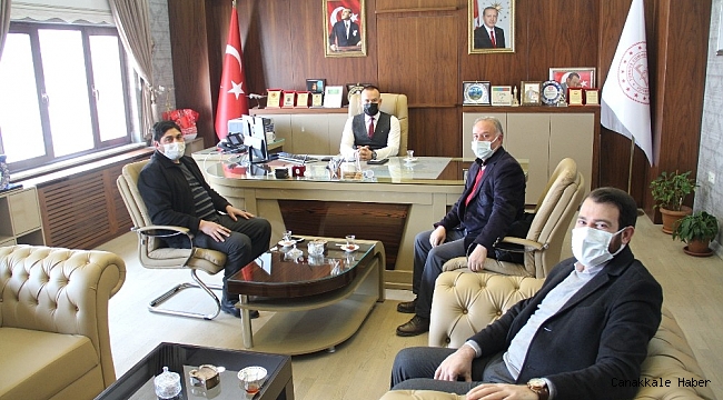 STK başkanlarından Milli Eğitim Müdürü Tekin&#039;e ziyaret