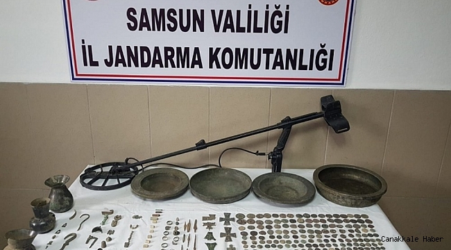 Tarihi eserleri satmak isterken yakalandı