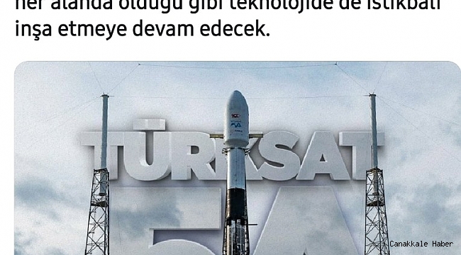 TBMM Başkanı Şentop&#039;tan Türksat 5A paylaşımı