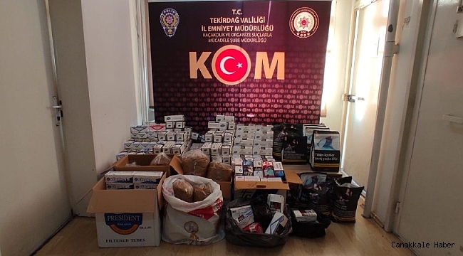 Tekirdağ'da 50 bin makaron ve 47 kilo kaçak tütün ele geçirildi