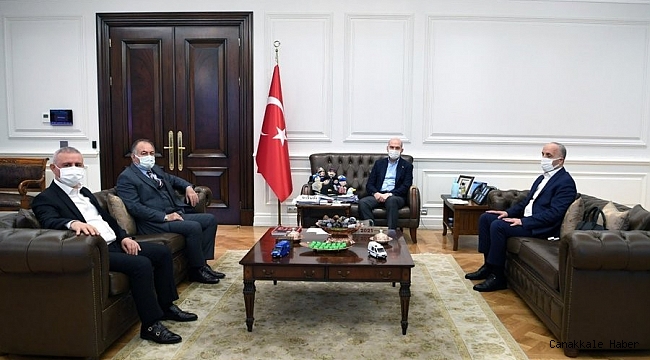 TÜRK-İŞ, KOOP-İŞ ve YOL-İŞ'ten Bakan Soylu'ya nezaket ziyareti