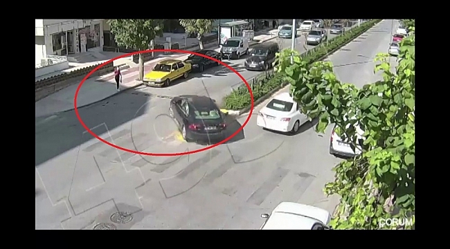 Yolun karşısına geçerken ezilmekten saniyelerle böyle kurtuldu