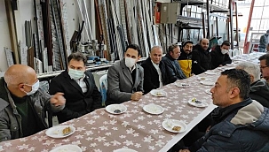 Başkan Makas, esnaf sofrasına misafir oldu