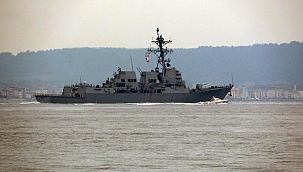 ABD savaş gemisi Çanakkale Boğazı'ndan geçti