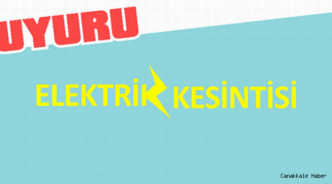 Elektrik kesintisi duyurusu