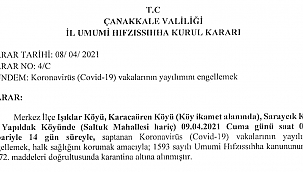 Bazı merkez köylerinde karantina