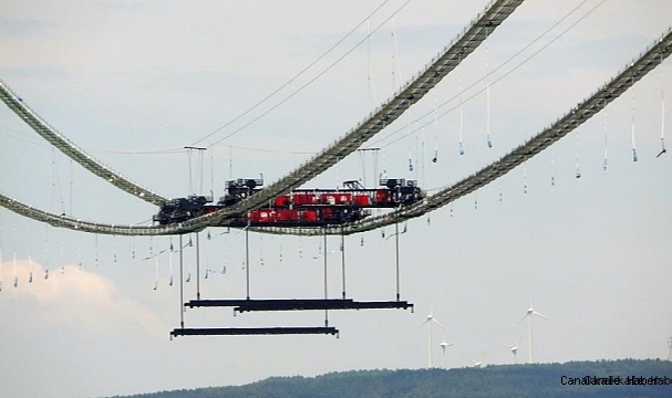 1915 Çanakkale Köprüsü&#039;nün askı halat montajı başladı