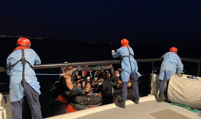 Aydın açıklarında 57 düzensiz göçmen kurtarıldı