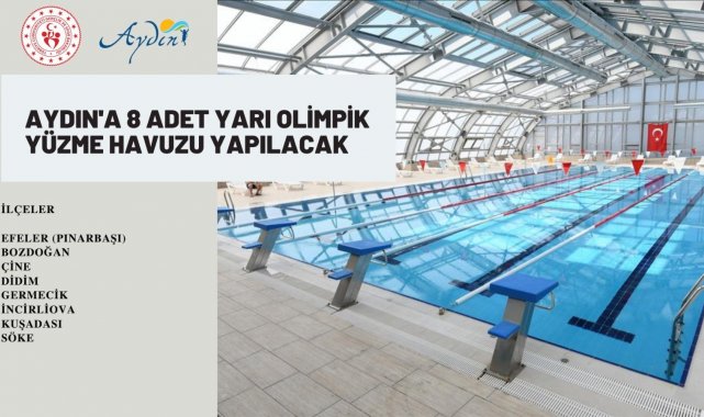 Aydın&#039;a 8 adet yarı olimpik yüzme havuzu yapılacak