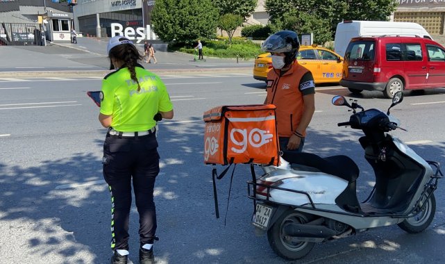 Beşiktaş'ta motosikletlilere yönelik denetim