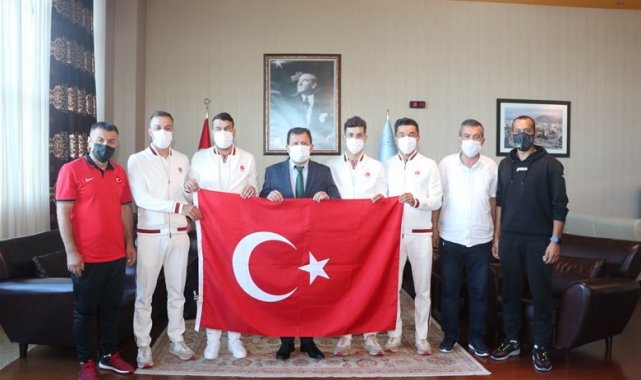 Bisikletçiler 2020 Tokyo Olimpiyatlarına uğurlandı