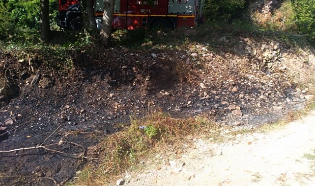 Cumayeri itfaiyesinin anında müdahalesi yangını önledi