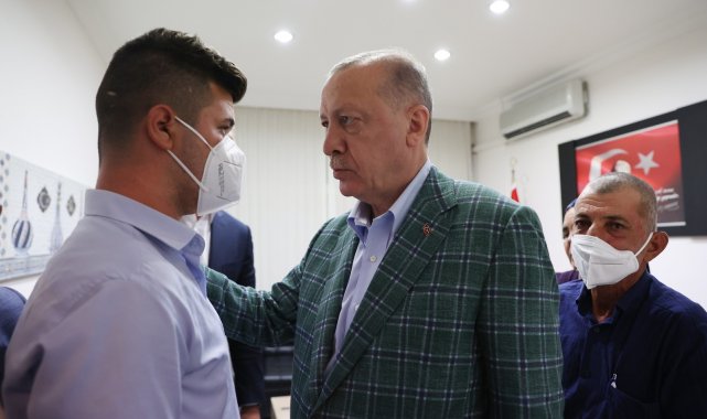 Cumhurbaşkanı Erdoğan'dan Şahin Akdemir'in ailesine taziye ziyareti