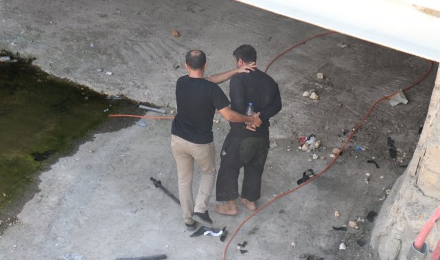 Derede kablo çalan hırsız suçüstü yakalandı