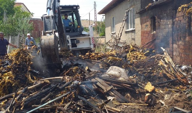 Doğanşehir'de tütün yangınları korkuttu