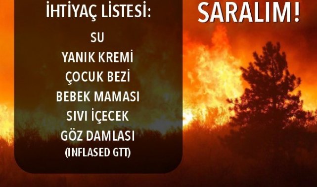 Efeler&#039;den yangın bölgelerine yardım eli