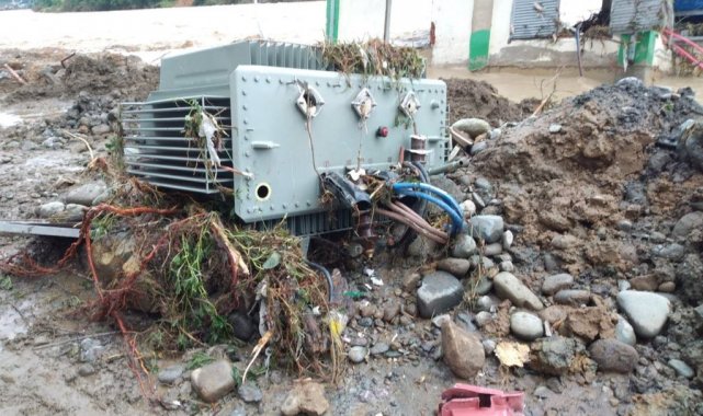 Enerji Bakanlığı: "Artvin ve Rize'de 56 trafo hasar nedeniyle, 67 trafo can ve mal güvenliği için devreden çıkarıldı"