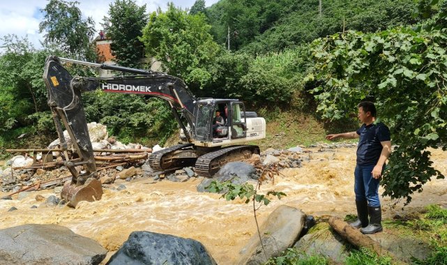Giresun'un Doğankent ilçesinde sel tedbirleri